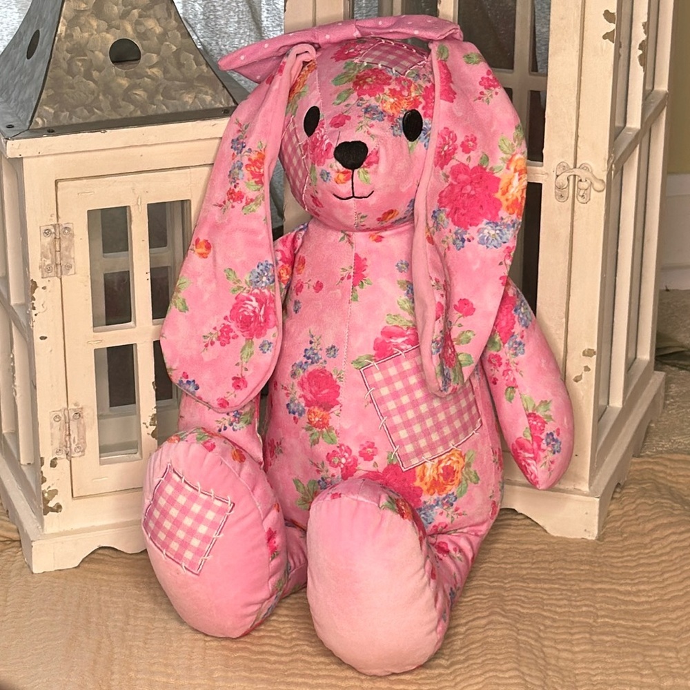 NWT Dolls Kill Home Floral Gingham Bunny Plush